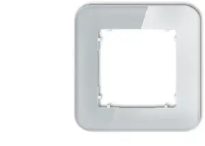 Karlik ICON Universal Single Rounded Frame, Glass Effect, Grey Frame with White Base