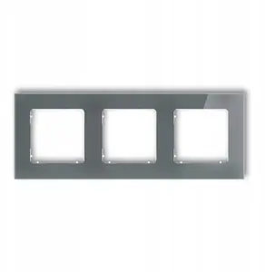 Karlik Triple Universal Square Frame, Glass Effect, Graphite Frame with White Base