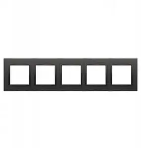 Kontakt-Simon Nature 4-gang frame, metal, Inox Dark