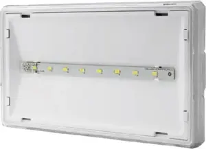 AWEX EXIT S ECO LED Emergency Luminaire, 1W, 115lm, 1h, IP65, Self-Contained, White