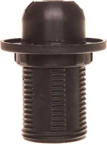 Kontakt-Simon E14 Insulated Lamp Holder with External Thread, Black