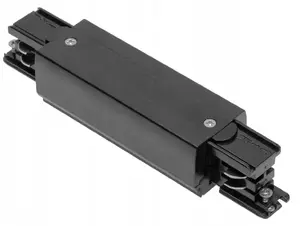 GTV XAE-LELZC-10 Straight Connector for 3-Phase Track Lighting System Black