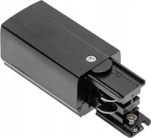 GTV Power End Feed for Three-Phase Track Lighting System, Right-Side, Black