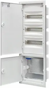 Распределительный щит Eti-Polam ERP12-5-3V MEDIA гибридный встраиваемый 3x12 модулей, металлическая дверца, IP40, 400В AC