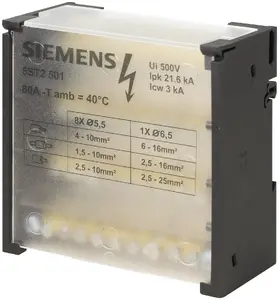 Siemens 5ST2501 4-polu sadales bloks 80A 690V