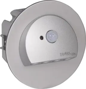 Zamel Rubi LED Staircase Luminaire, 14V DC, Recessed, Aluminum, Neutral White Light with Adjustable Sensor