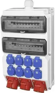 PCE SUWAŁKI Stationary Distribution Board 32A/5P, 3x16A/5P, 5xGS, IP44
