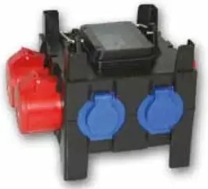 Переносной распределительный щит PCE NYSA 2x16A/5P, 3x2P+Z на 8 модулей
