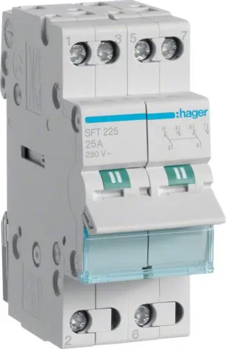 Hager SFT225 modulārais pārslēdzējs 25A 2P