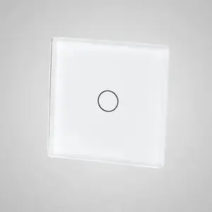Стеклянная панель выключателя Touchme TM530W, одинарная, белая