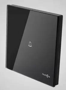 Сенсорная дверная кнопка звонка Touchme TM713B, большая стеклянная панель, черная