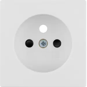 Hager 3965766089 Socket Outlet Faceplate, Polar White Velvet
