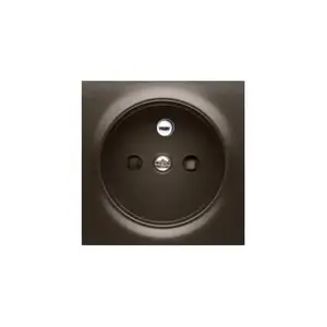Kontakt-Simon DGZ1ZP/46 Single Socket Outlet Cover with Shutters, Bronze