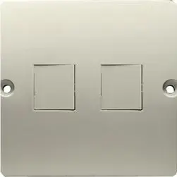 Kontakt-Simon Basic Flat Double Keystone Data Socket Cover, Beige, BMGK1P/12