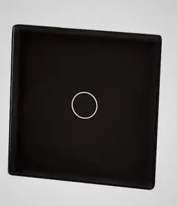 Сенсорный выключатель Touchme TM530B, малая стеклянная панель, одинарный, черный
