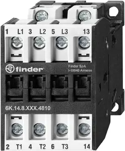 Finder 6K.14.8.230.4710 Power Contactor, 3NO 1NC, 10A 400V AC3, 230V AC Coil