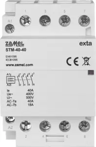 Модульный контактор Zamel STM-40-40 40А 4НО 230В AC
