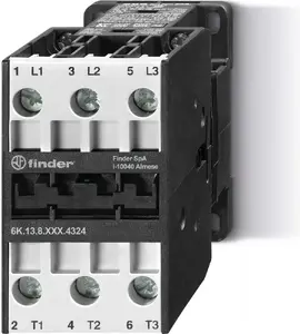 Finder 6K.13.8.230.4324 Power Contactor, 3 NO Contacts, 24A, 400V AC3, 230V AC Coil