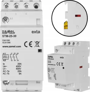 Модульный контактор Zamel STM-25-30 25А 3НО 230В AC