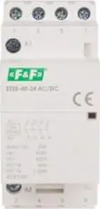 F&F ST25-40-24ACDC Modular Contactor, 4 Normally Open Contacts, 25A, 24V AC/DC