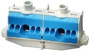 Hensel FC N 10 Neutral Terminal Block for DIN Rail 80A 2x25mm² + 8x4mm² Cu