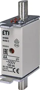 Плавкая вставка Eti-Polam KOMBI NH00C 4A gG/gL 500V