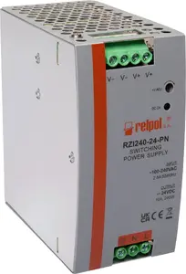 Промышленный импульсный блок питания Relpol RZI240-24-PN 90-264В AC на 24В DC 10А 240Вт