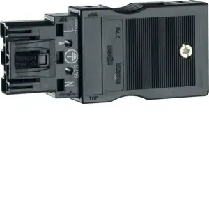 Hager G4703 3-Pole Input Connector, 230V, IP20, Black