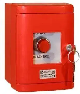 Кнопка пожарной сигнализации Spamel SP22-WC-11/OBC, IP55, красная