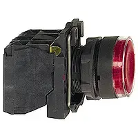 Schneider Electric XB5AW34B5 Illuminated Push Button 22mm Red Spring Return 1NO+1NC
