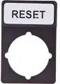 Spamel ST22-1901P07 Rectangular Label Plate RESET Black