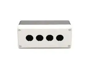 Promet T0-PY4BOS Empty Control Station for 4 Push Buttons or Indicators, Black and Grey
