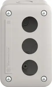 Schneider Electric XAL-E Empty Control Station, 3 Cutouts, IP54, for 22mm XB7 Units