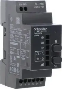 Schneider Electric ZBRRA programmējams uztvērējs, 2 releji, 24-240V AC/DC, 2 pogas, 6 LED indikatori