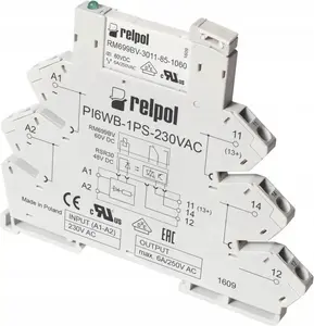 Relpol PIR6WB-1PS-230VAC/DC-R Interface Relay 1P 6A 230V AC/DC