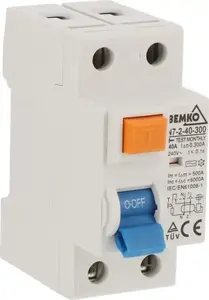 Bemko Residual Current Circuit Breaker AC 2P 40A 300mA