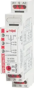 Relpol RPB-2PSM-UNI Sequential Bistable Relay with Memory, 2P 16A, 12-240V AC/DC