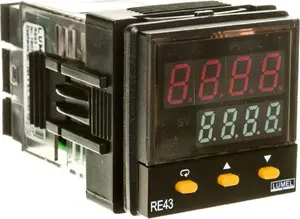 Lumel RE43 Programmable Controller, Universal Input, 90-264V AC, 2 Relay Outputs