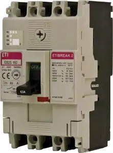 Автоматический выключатель в литом корпусе Eti-Polam EB2S 160/3LF 3P 125A 16kA