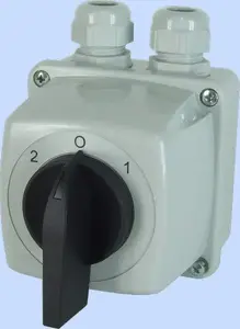 Elektromet E25-73 kulāciņu slēdzis 3P 25A 2-0-1 IP65 korpusā