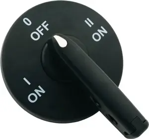 Spamel PRP30W01 Black Door Knob Switch I-0-II with Lock