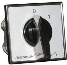 Spamel SK25-1.825P03 Cam Switch 0-1 1-Pole 25A Flush Mounted