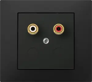 Elektro-Plast Vestra Single Speaker Socket, Flush-Mounted, IP20, Black