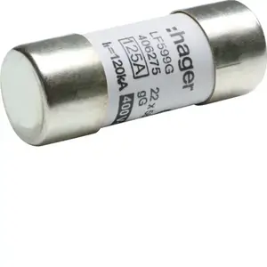 Цилиндрическая плавкая вставка Hager LF599G 22x58 мм 125А 400В gG