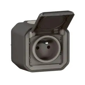 Розетка Legrand 069791L Plexo 55 накладного монтажа 2P+E 16A 250V антрацит
