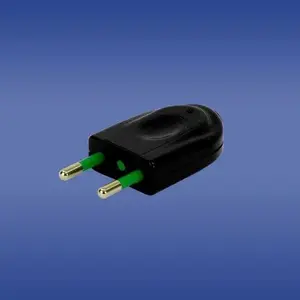 Плоская вилка ELEKTROPLAST 51.222 16A 2P FWC черная