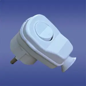 Угловая разборная вилка ELEKTROPLAST AWA-Ł с выключателем 16А 2P белая