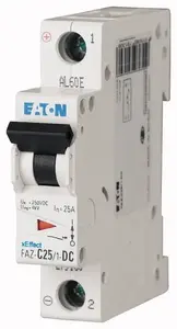 Автоматический выключатель Eaton FAZ-C20/1-DC, 1-полюсный, тип C, 20А