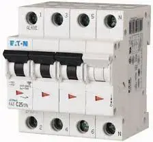 Автоматический выключатель Eaton FAZ C6/3N, 3+N полюса, характеристика C, 6А, 15кА