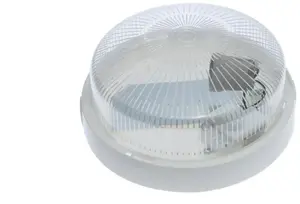 Pawbol RITA D.3170R Lighting Fixture with Motion Sensor, E27, 18W, IP44, IK10, White, Transparent Polycarbonate Diffuser